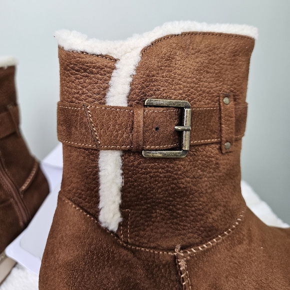 White Mountain Womens Taite Fabric Sherpa-Lined Cold Weather Boots 7.5 Tobacco - Picture 7 of 10